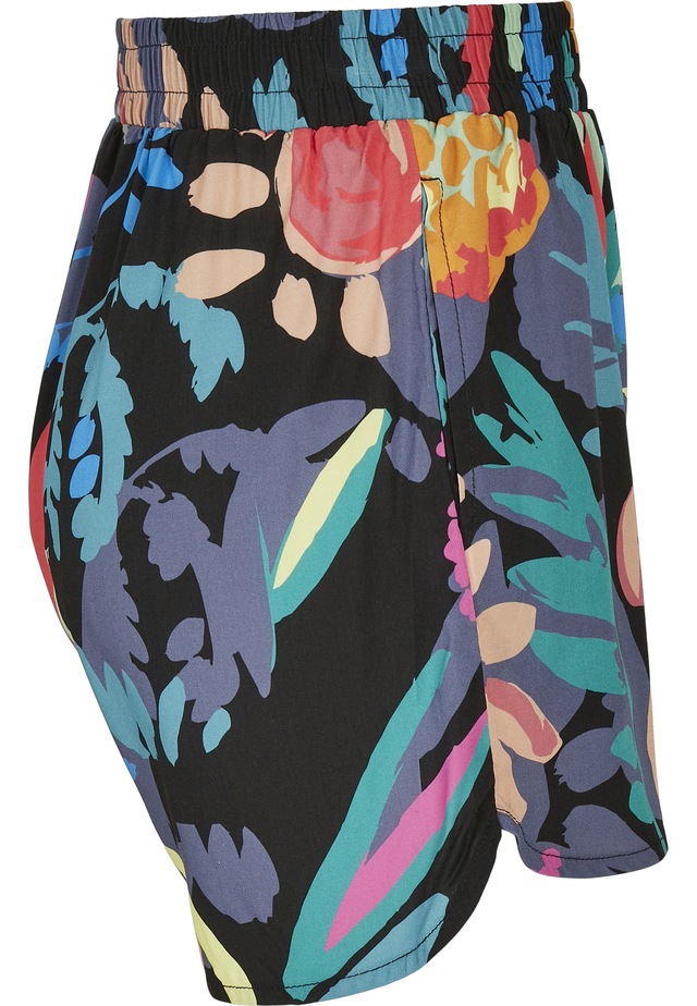 URBAN CLASSICS Stoffhose »Urban Classics Damen Ladies AOP Viscose Resort Shorts«