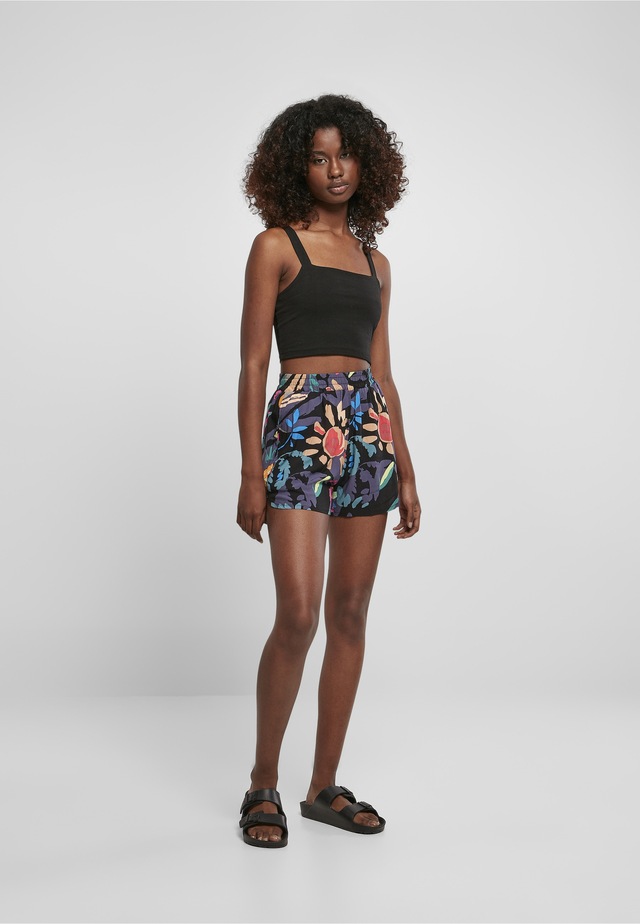 URBAN CLASSICS Stoffhose »Urban Classics Damen Ladies AOP Viscose Resort Shorts«