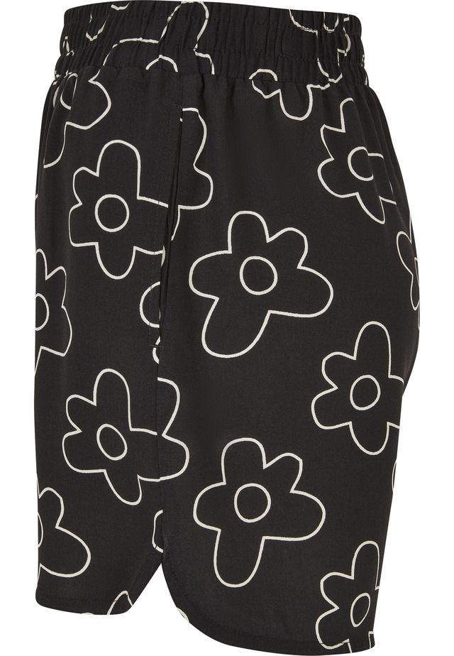 URBAN CLASSICS Stoffhose »Urban Classics Damen Ladies AOP Viscose Resort Shorts«