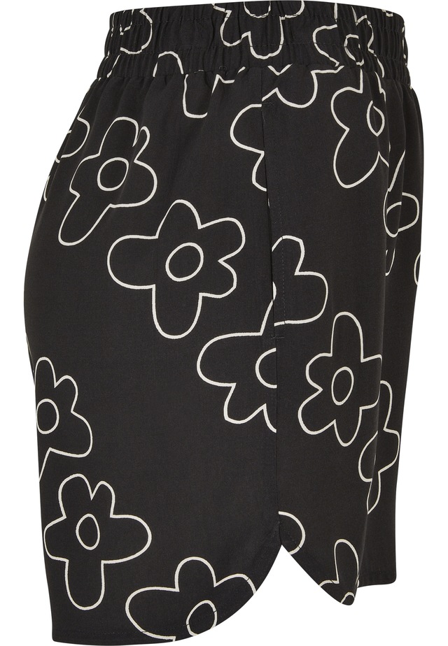 URBAN CLASSICS Stoffhose »Urban Classics Damen Ladies AOP Viscose Resort Shorts«