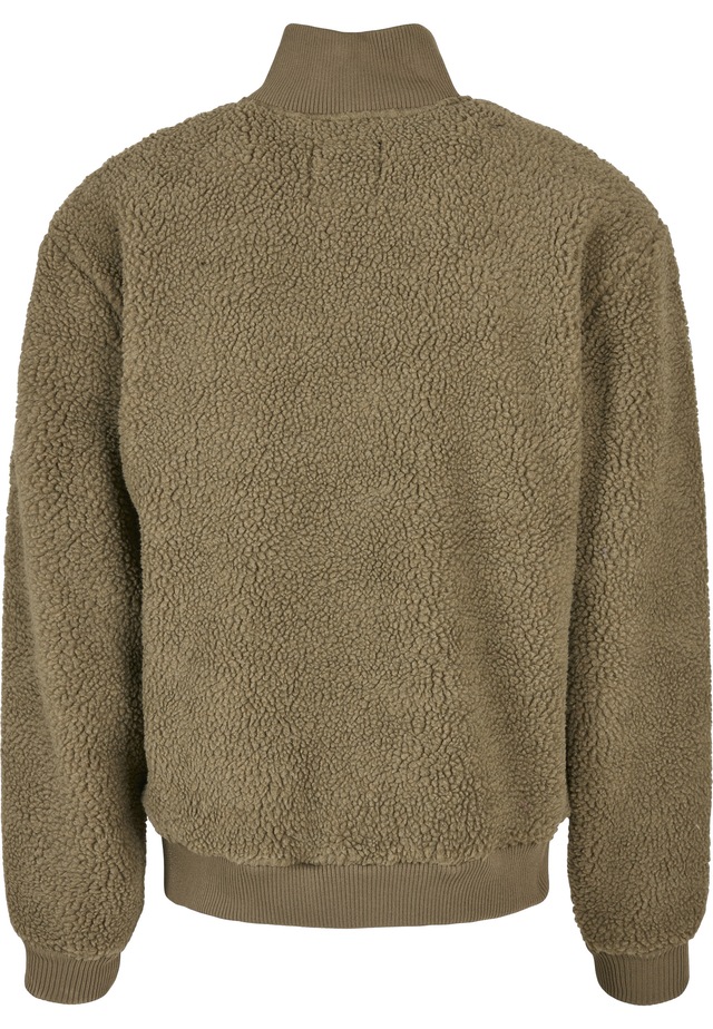 URBAN CLASSICS Winterjacke »Urban Classics Herren Boxy Sherpa Jacket« 1 Stk. tlg. ohne Kapuze