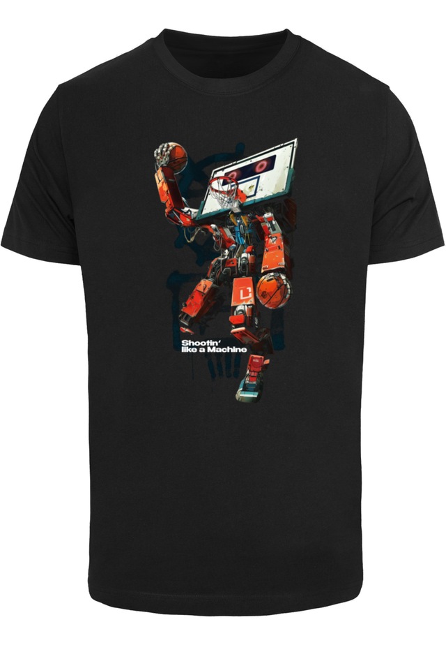 MisterTee T-Shirt »MisterTee Herren Bball Robot Tee« 1 Stk.