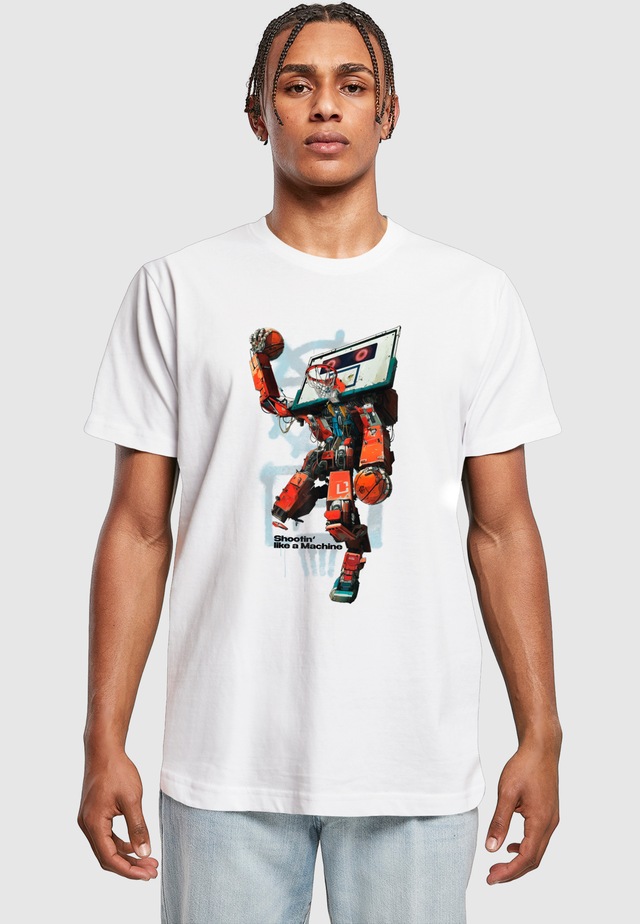 MisterTee T-Shirt »MisterTee Herren Bball Robot Tee« 1 Stk.