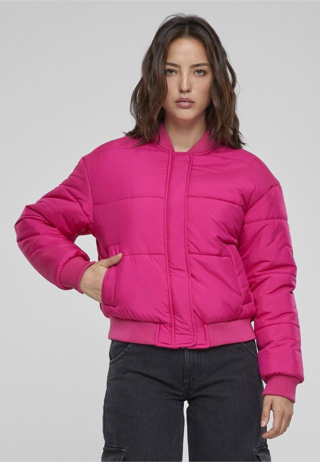 URBAN CLASSICS Winterjacke »Urban Classics Damen Ladies Puffer Blouson« 1 Stk. tlg. ohne Kapuze