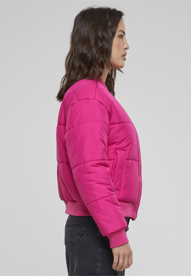 URBAN CLASSICS Winterjacke »Urban Classics Damen Ladies Puffer Blouson« 1 Stk. tlg. ohne Kapuze