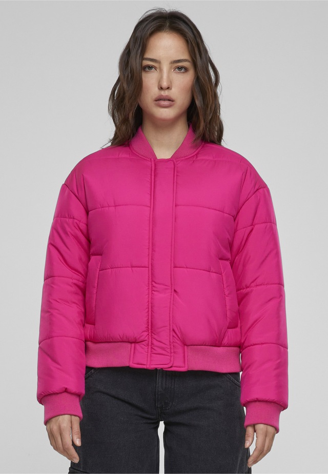 URBAN CLASSICS Winterjacke »Urban Classics Damen Ladies Puffer Blouson« 1 Stk. tlg. ohne Kapuze