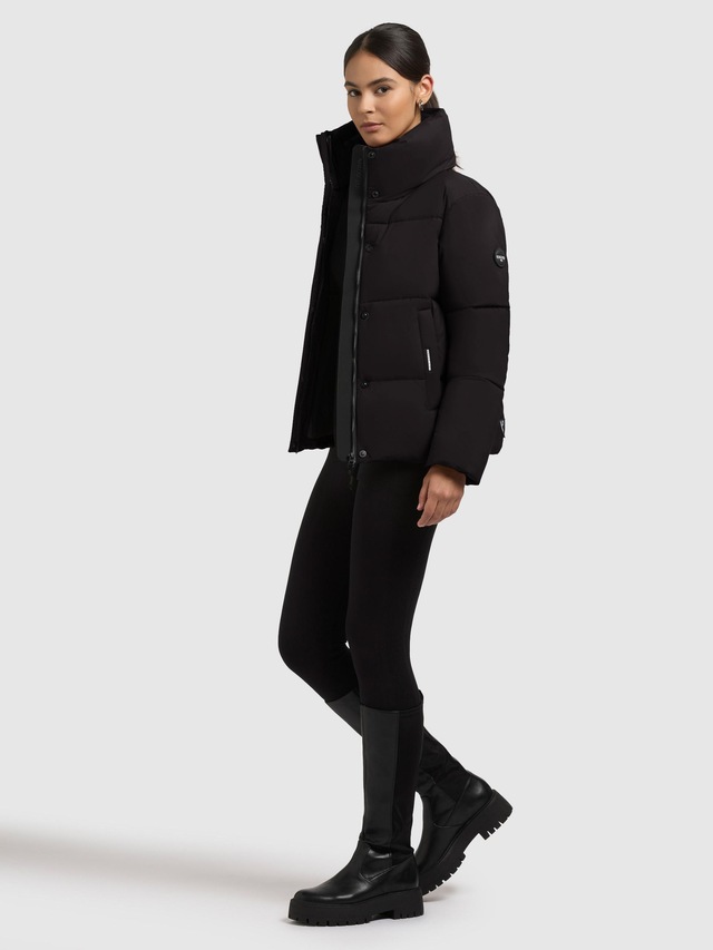 khujo Winterjacke »Rinja2 Matt« ohne Kapuze Warme Steppjacke mit hohem Kragen