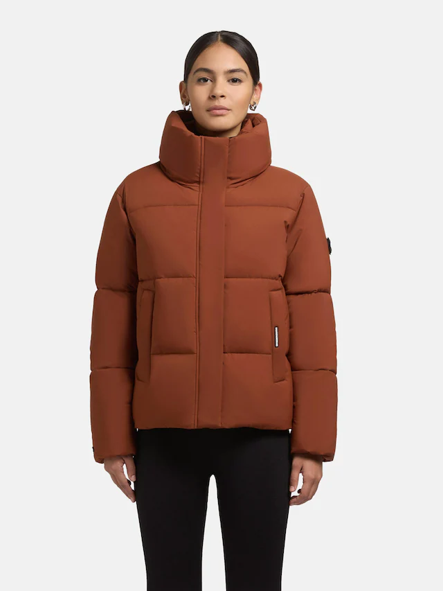 khujo Winterjacke »Rinja2 Matt« ohne Kapuze Warme Steppjacke mit hohem Kragen