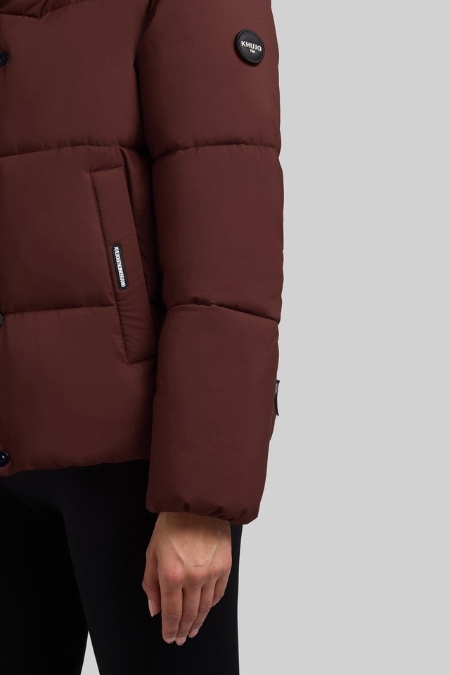 khujo Winterjacke »Rinja2 Matt« ohne Kapuze Warme Steppjacke mit hohem Kragen