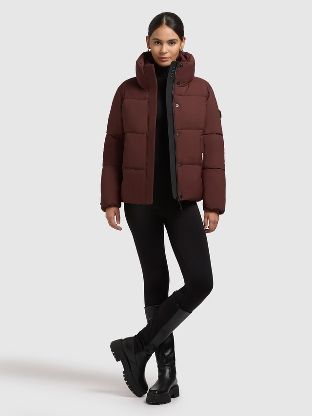 khujo Winterjacke »Rinja2 Matt« ohne Kapuze Warme Steppjacke mit hohem Kragen