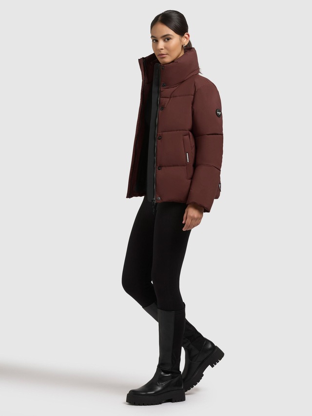 khujo Winterjacke »Rinja2 Matt« ohne Kapuze Warme Steppjacke mit hohem Kragen