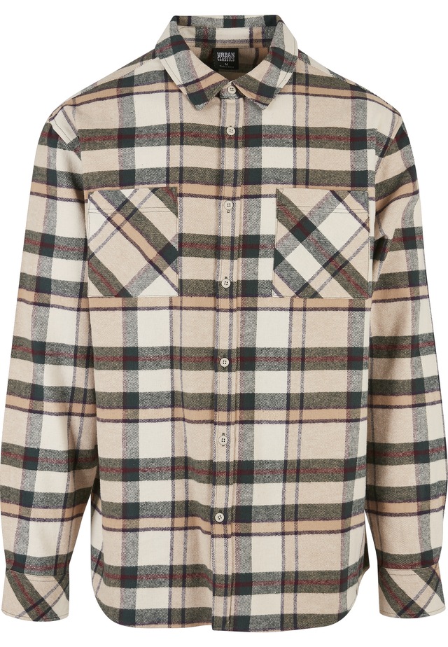 URBAN CLASSICS Langarmhemd »Urban Classics Herren Checked Mountain Shirt« 1 Stk.