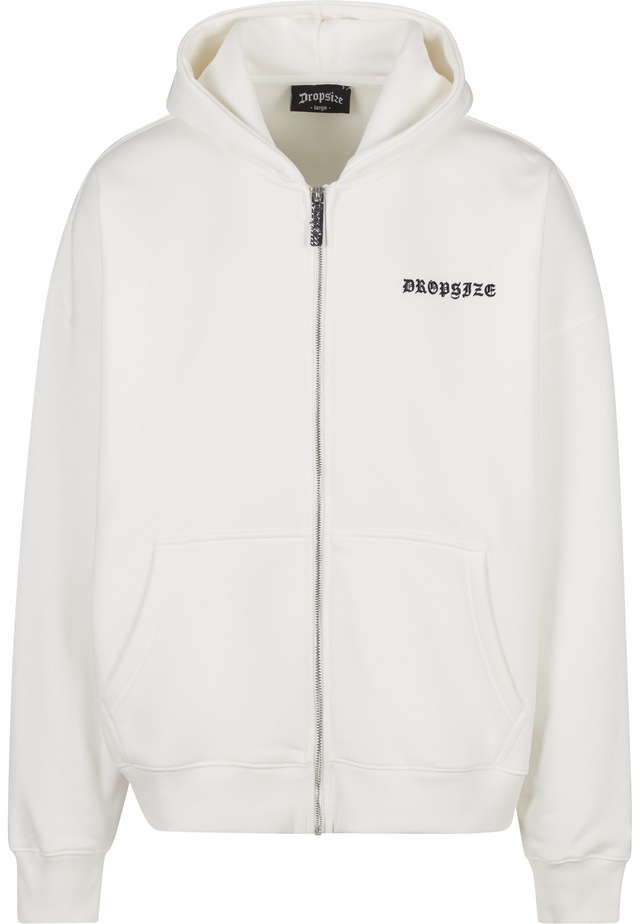 Dropsize Sweatjacke »Dropsize SUPER HEAVY OVERSIZE LOGO ZIP HOODIE«