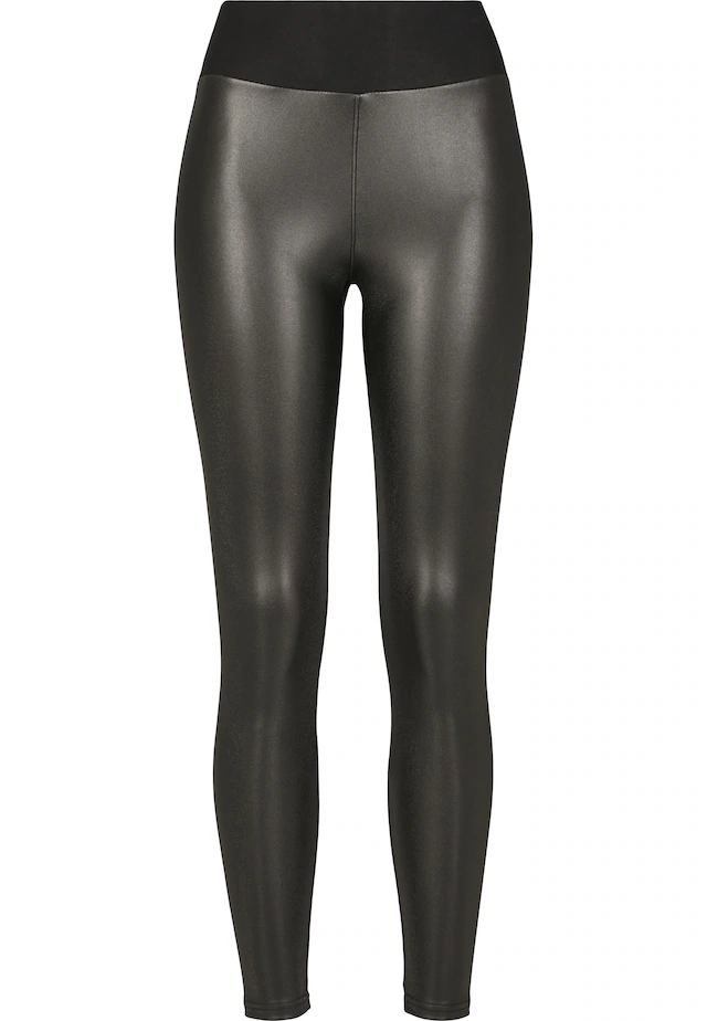 URBAN CLASSICS Leggings »Urban Classics Damen Ladies Faux Leather High Waist Leggings«