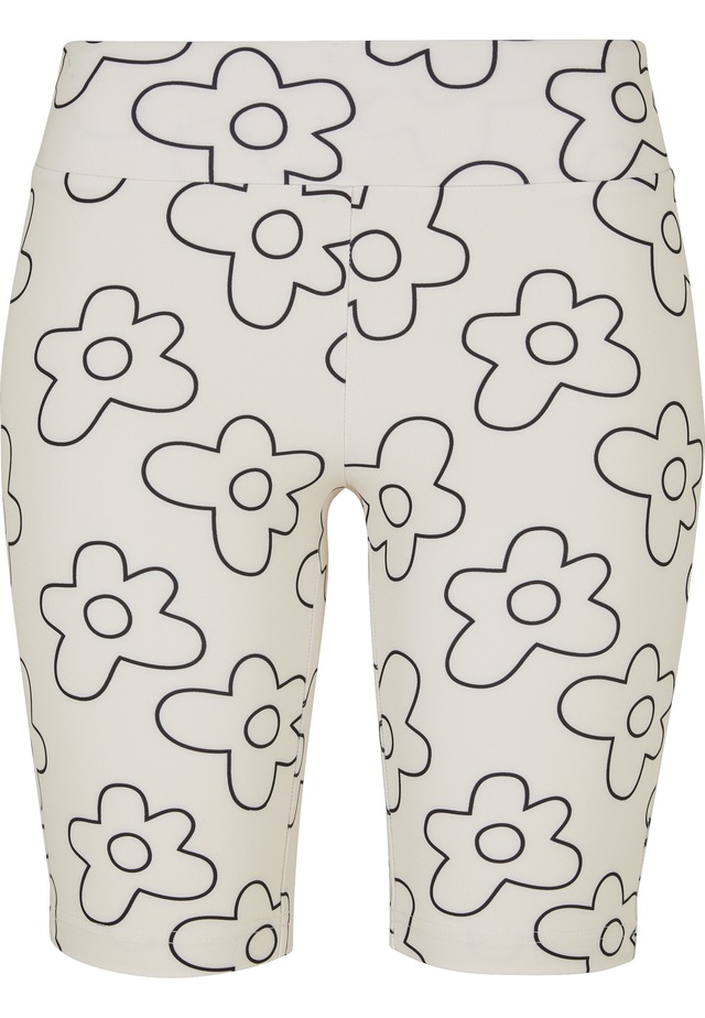 URBAN CLASSICS Radlerhose »Urban Classics Damen Ladies High Waist AOP Tech Cycle Shorts«