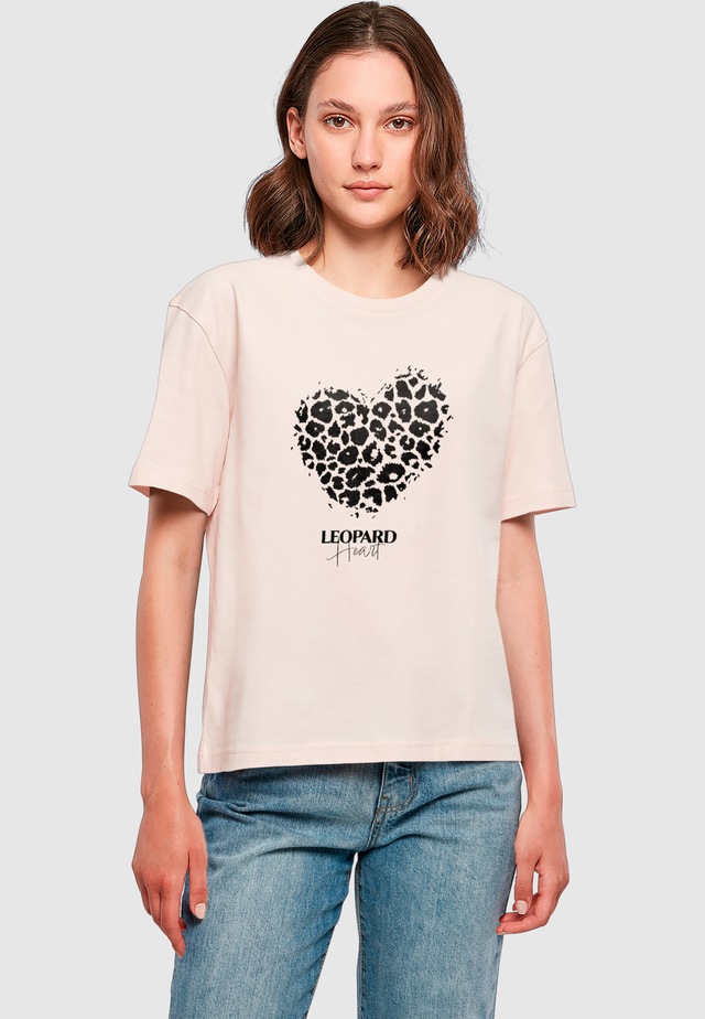 Merchcode T-Shirt »Merchcode Ladies Leopard Heart Everyday Tee« 1 Stk.