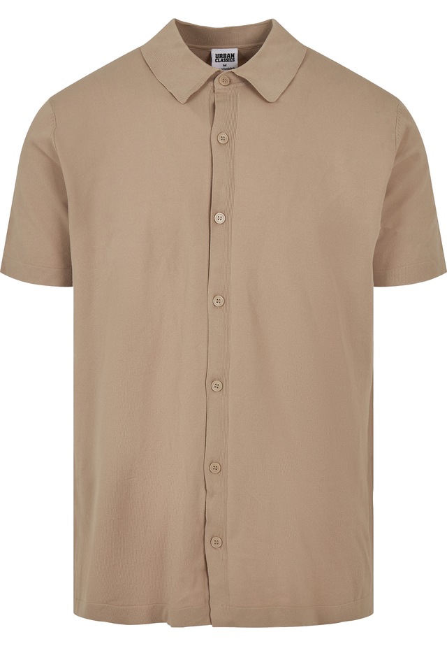 URBAN CLASSICS Langarmhemd »Urban Classics Herren Knitted Shirt« 1
