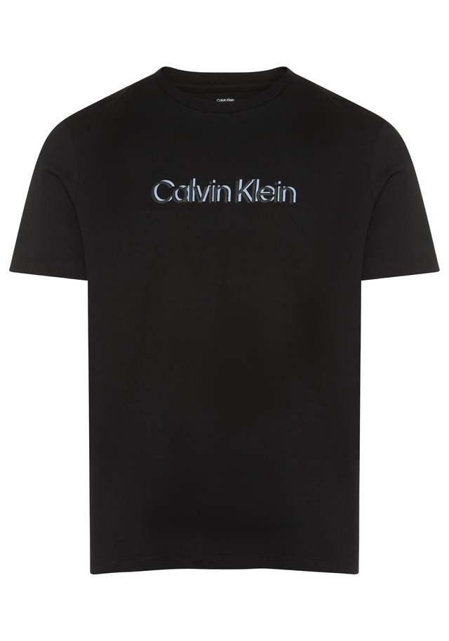 Calvin Klein T-Shirt Logoschriftzug, Rundhalsausschnitt, Regular Fit, reine Baumwolle
