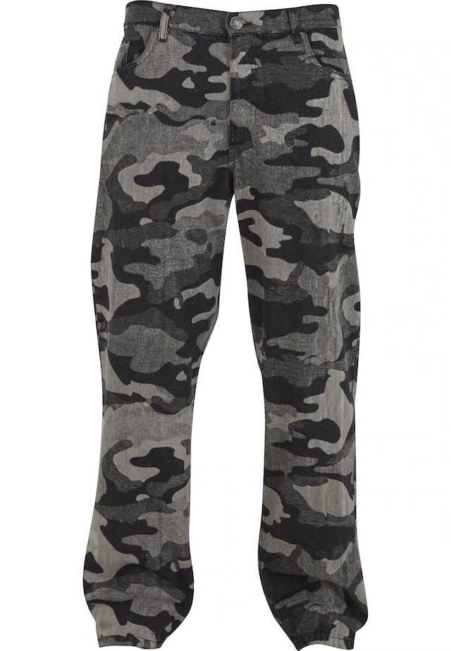 URBAN CLASSICS Cargohose »Urban Classics Laser Camo Printed Jeans«