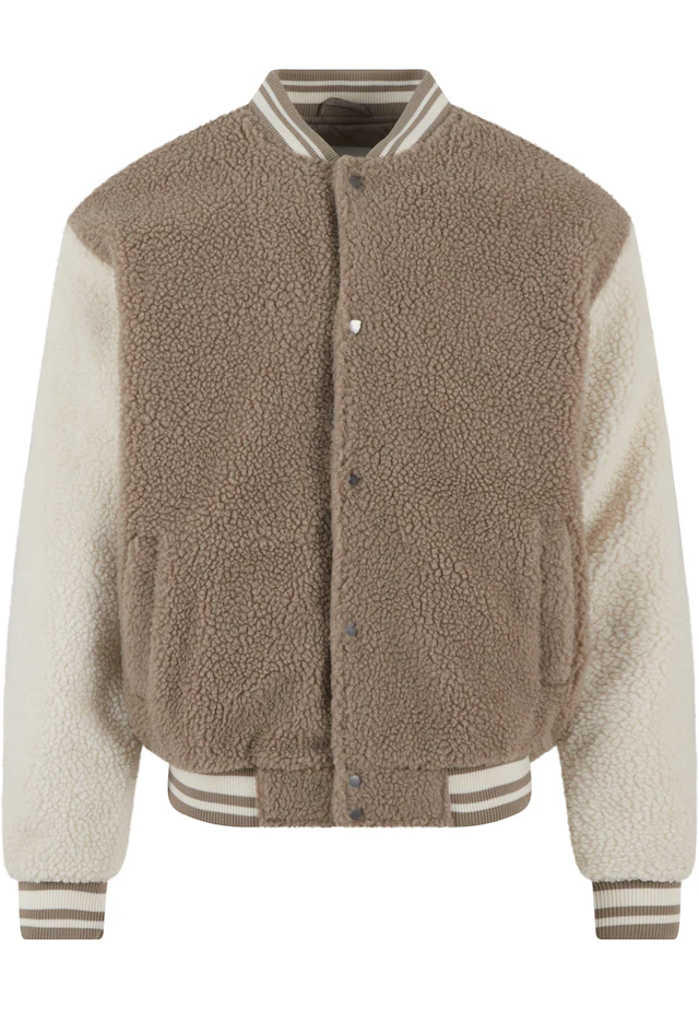 URBAN CLASSICS Collegejacke »Urban Classics Teddy College Jacket« 1 Stk. tlg. ohne Kapuze