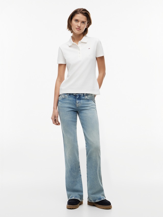 Tommy Jeans Poloshirt »TJW SLIM ESSENTIAL SS POLO« Baumwollmischung, slim fit