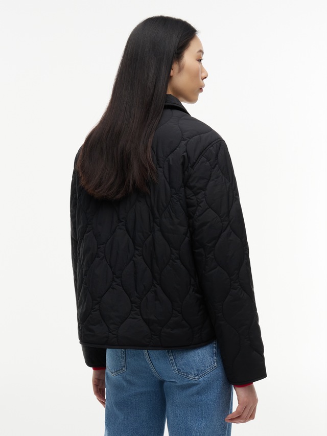 Tommy Jeans Steppjacke »TJW COACH COLLAR QUILTED JACKET« Kunstfaser, Flag-Stickerei