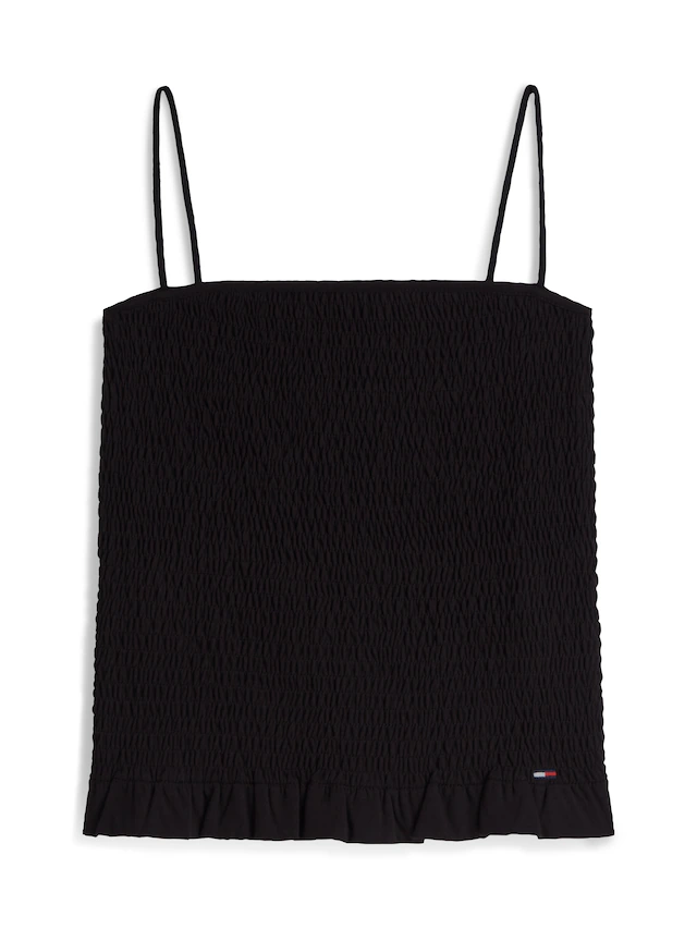 Tommy Jeans Smoktop »TJW SLIM SMOCK STRAPPY TOP« Baumwollmischung, slim fit