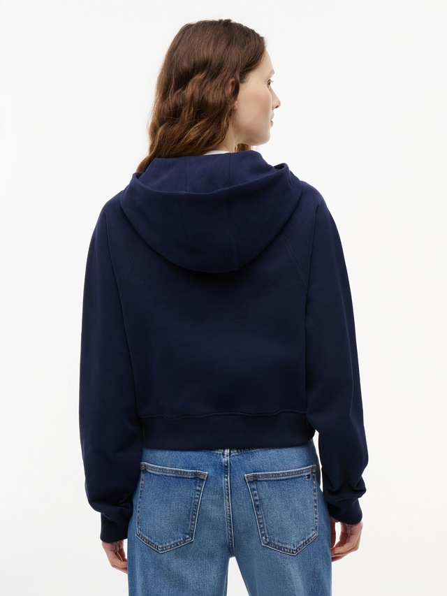Tommy Jeans Kapuzensweatjacke »TJW BXY S FLAG ZIP THRU HOODIE« Baumwolle, Kapuze, Kängurutasche