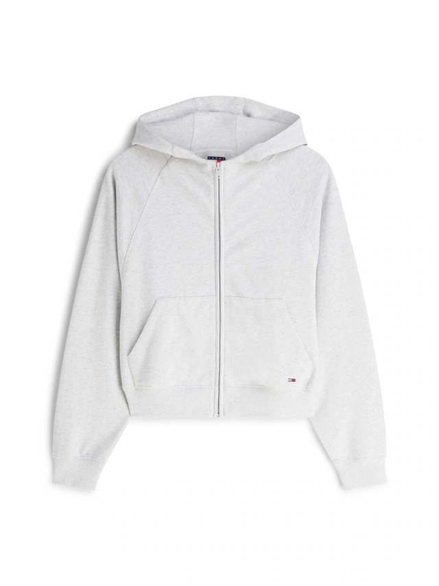 Tommy Jeans Kapuzensweatjacke »TJW BXY S FLAG ZIP THRU HOODIE« Baumwolle, Kapuze, Kängurutasche
