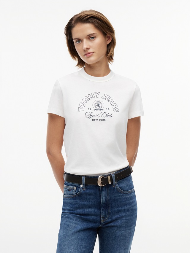 Tommy Jeans Kurzarmshirt »TJW REG HERITAGE LOGO SS TEE« Baumwolle, regular fit
