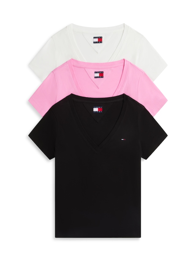 Tommy Jeans V-Shirt »TJW 3PACK V-NECK TEE« Packung, 3er-Pack, 3 Baumwolle, V-Ausschnitt, 3 Stück im Set