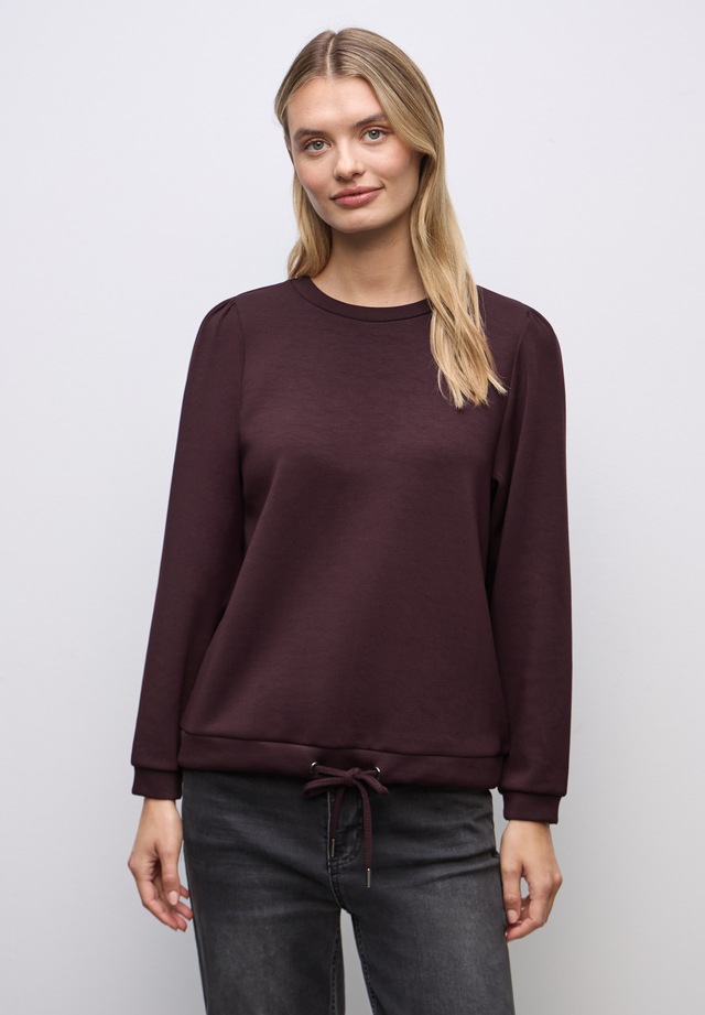 STREET ONE Langarmshirt mit Tunnelzug am Saum