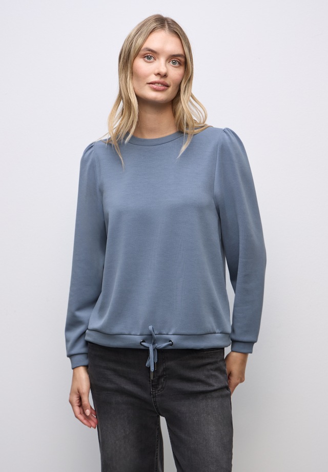 STREET ONE Langarmshirt mit Tunnelzug am Saum
