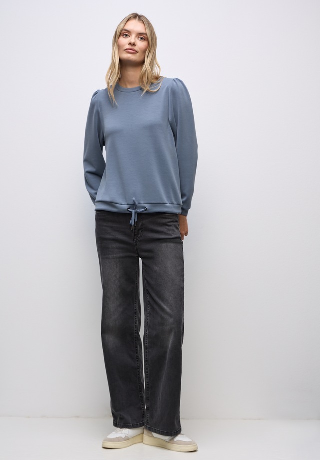 STREET ONE Langarmshirt mit Tunnelzug am Saum