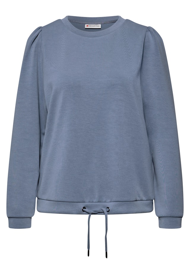 STREET ONE Langarmshirt mit Tunnelzug am Saum