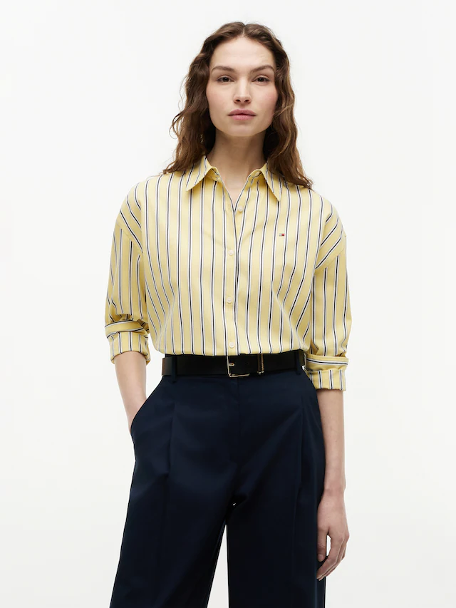 Tommy Hilfiger Hemdbluse »SUMMER POPLIN LS BOXY SHIRT« Baumwolle, Boxy Fit