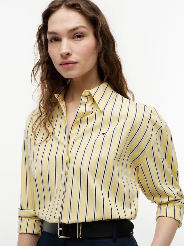Tommy Hilfiger Hemdbluse »SUMMER POPLIN LS BOXY SHIRT« Baumwolle, Boxy Fit