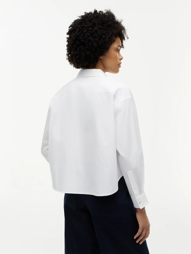 Tommy Hilfiger Hemdbluse »SUMMER POPLIN LS BOXY SHIRT« Baumwolle, Boxy Fit