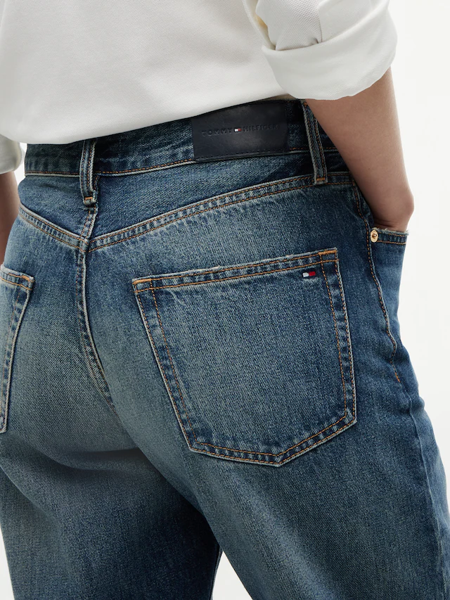 Tommy Hilfiger Straight-Jeans »LOOSE STRAIGHT CAM RW« Baumwolle, straight fit, regular waist