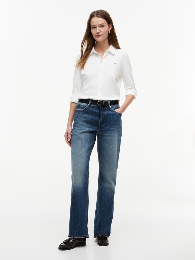 Tommy Hilfiger Straight-Jeans »LOOSE STRAIGHT CAM RW« Baumwolle, straight fit, regular waist