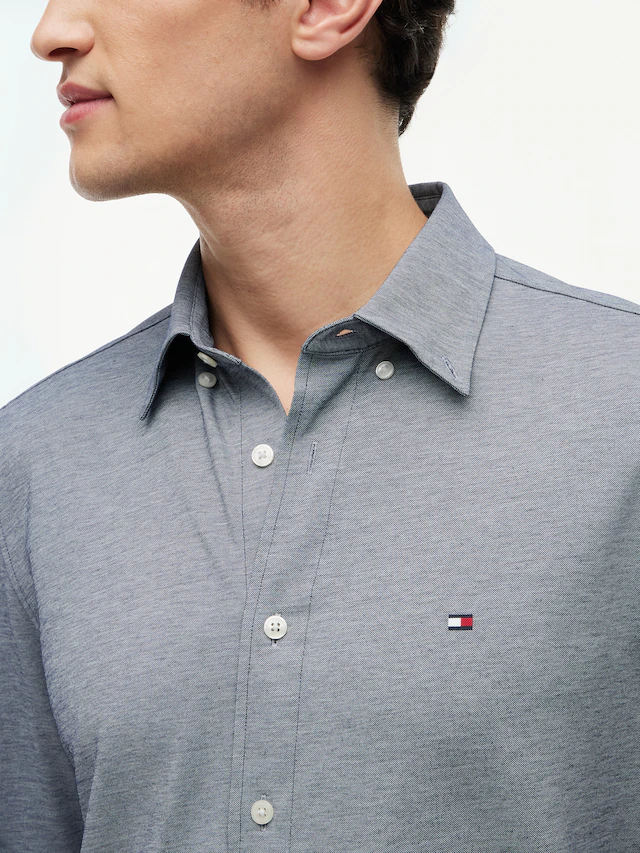 Tommy Hilfiger Langarmhemd »PERFORMANCE PIQUE OXFORD« Regular Fit Peformance Pique Oxford Casual