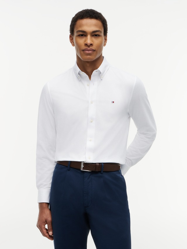 Tommy Hilfiger Langarmhemd »PERFORMANCE PIQUE OXFORD« Regular Fit Peformance Pique Oxford Casual