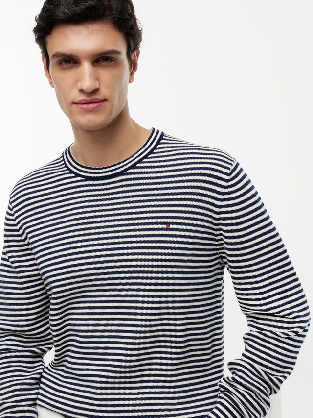 Tommy Hilfiger Strickpullover »SEASONAL STRUCTURE CREW NECK« strukturiert