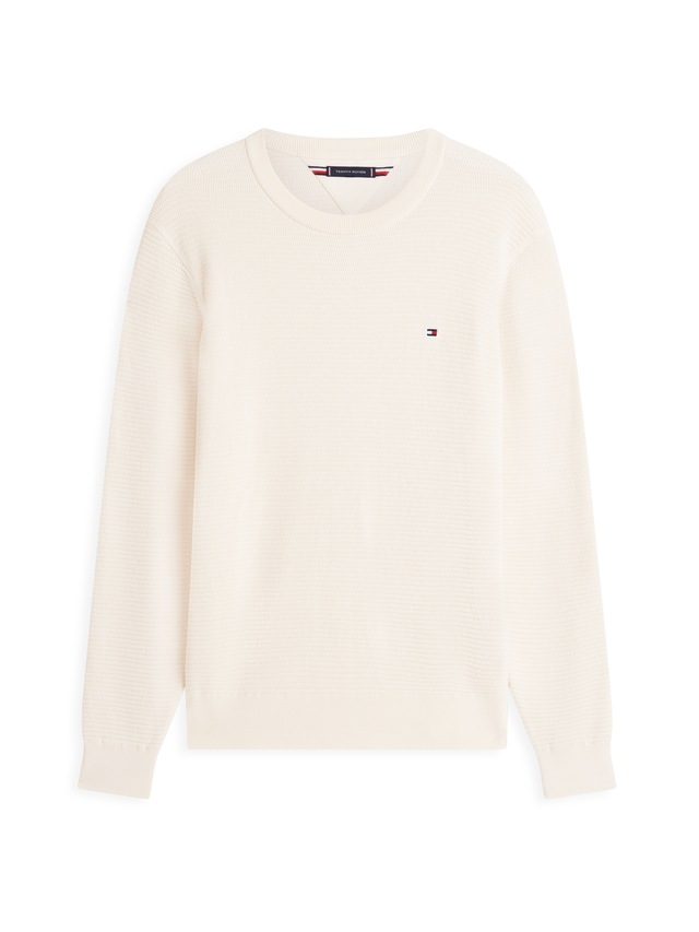 Tommy Hilfiger Strickpullover »SEASONAL STRUCTURE CREW NECK« strukturiert
