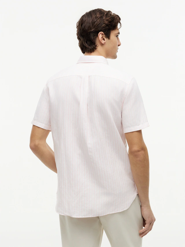 Tommy Hilfiger Kurzarmhemd »LINEN BLEND BENGAL STP SS RF SHT« Regular Fit aus Leinenmix mit Bengalstreifen