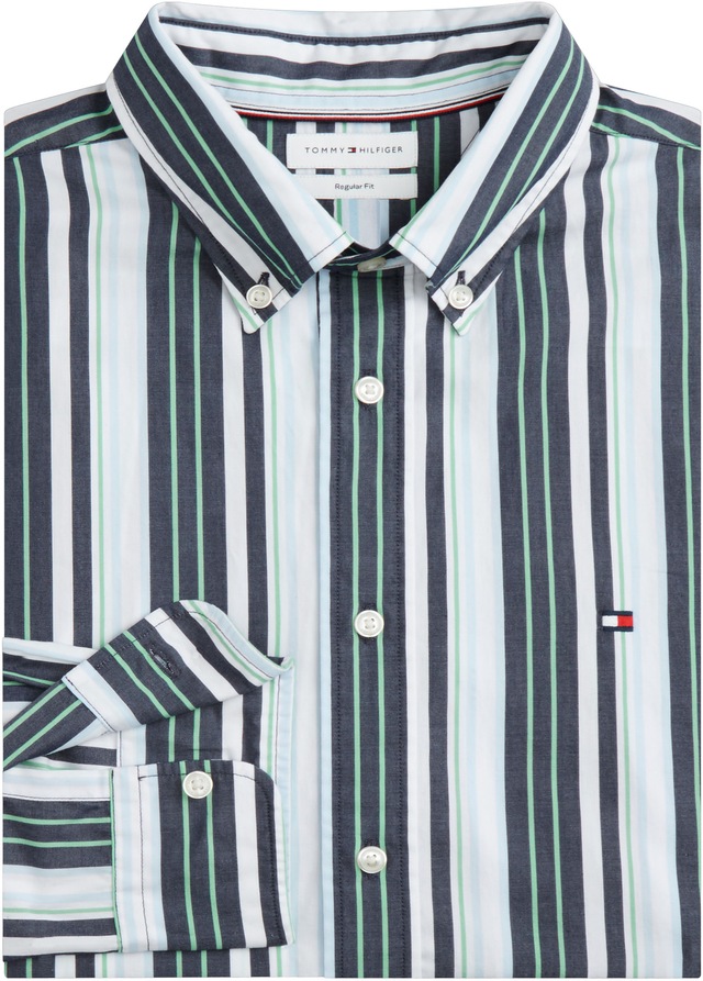 Tommy Hilfiger Langarmhemd »POPLIN MULTI STPE SHIRT« Regular Fit