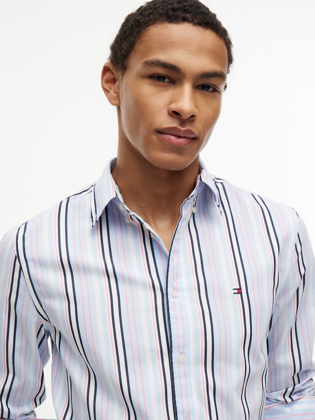 Tommy Hilfiger Langarmhemd »POPLIN MULTI STPE SHIRT« Regular Fit