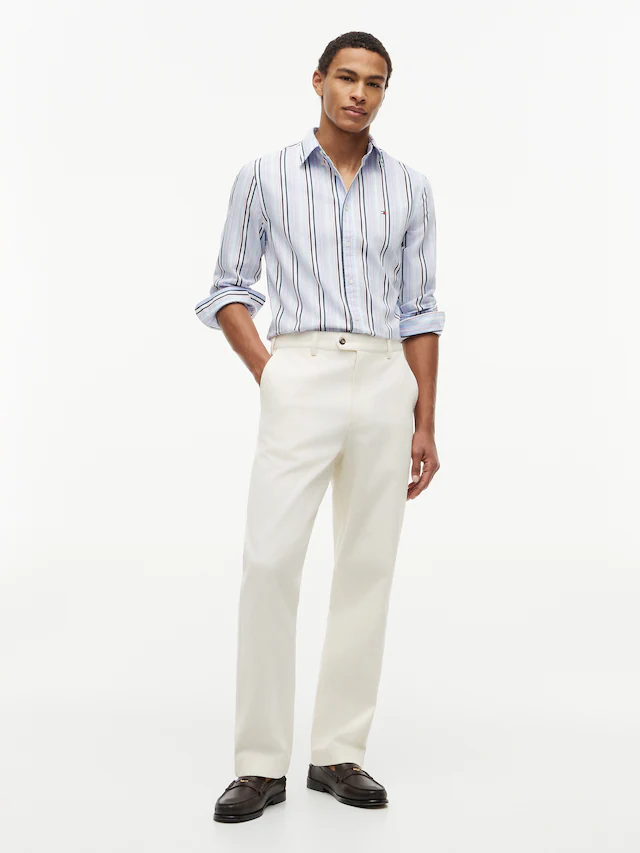 Tommy Hilfiger Langarmhemd »POPLIN MULTI STPE SHIRT« Regular Fit