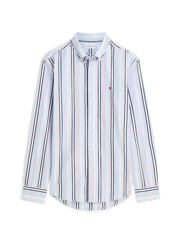 Tommy Hilfiger Langarmhemd »POPLIN MULTI STPE SHIRT« Regular Fit