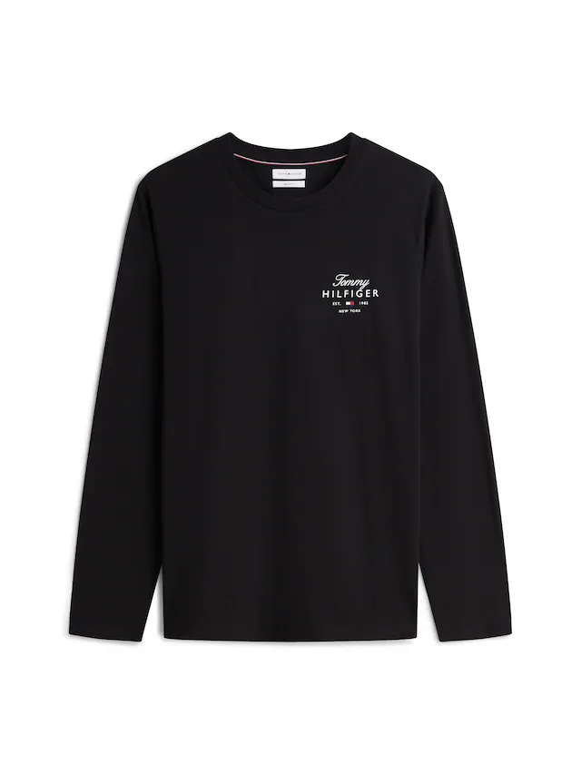 Tommy Hilfiger Langarmshirt »SCRIPT STACK LS REGULAR TEE«